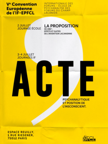 Affiche jaune avec les infos de la Convention, voir le site conveuroparis2027.fr